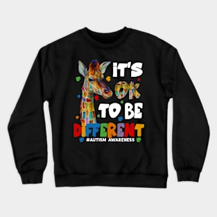 Autism Awareness Acceptance Women Kid Its Ok To Be Different Crewneck Sweatshirt